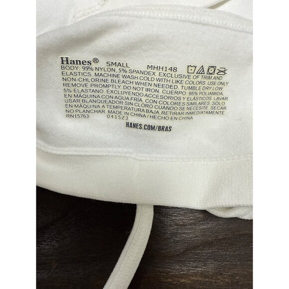 Hanes Soft White Nylon Spandex Training Bras Comfort Fit Set Of 2 Small - Picture 3 of 3